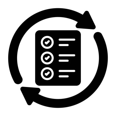 Liste güncellemesinin yaratıcı tasarım simgesi 