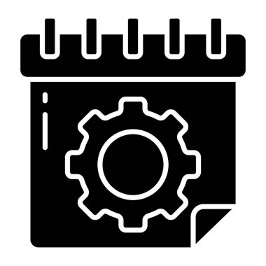 Zamanlama yönetiminin moda tasarım simgesi 