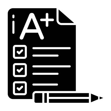 A + sınıfı düzenlenebilir tasarım simgesi, sonuç tablosu kavramı 