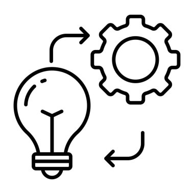 Fikir üretiminin doğrusal tasarım simgesi