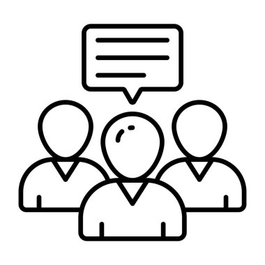 Sohbetin doğrusal tasarım simgesi 