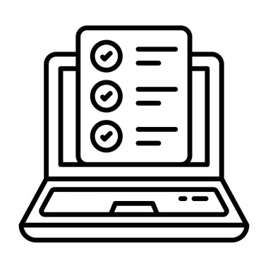 Çevrimiçi listenin düzenlenebilir tasarım simgesi 