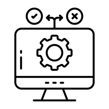 Sistem ayarlarının eşsiz bir tasarım simgesi 