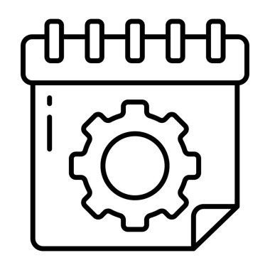 Zamanlama yönetiminin moda tasarım simgesi 