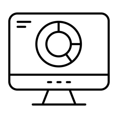 Çevrimiçi veri analizlerinin modern tasarım simgesi 