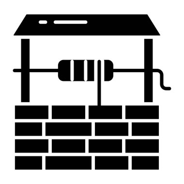 Su kuyusunun eşsiz tasarım simgesi.