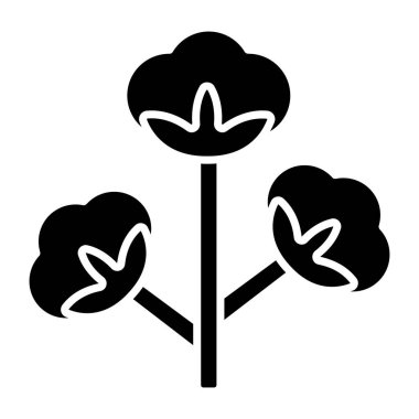 Pamuk çiçeğinin modern tasarım simgesi 