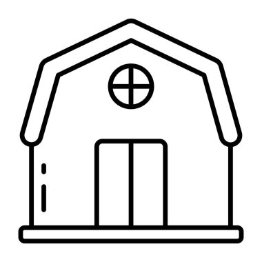 Çiftlik evinin modern tasarım simgesi 