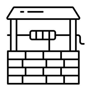 Su kuyusunun eşsiz tasarım simgesi.