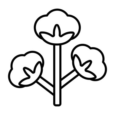 Pamuk çiçeğinin modern tasarım simgesi 