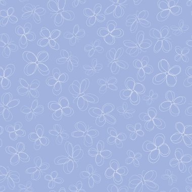 Vektör menekşe mavisi kanat çırpan çiçekler kusursuz desen. Mor menekşe renginde dans eden çiçek ve kelebek çizgileri. Çiçekler ve Kelebekler koleksiyonunun bir parçası.