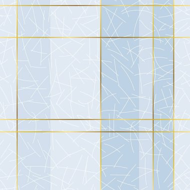 Dokuma Kış, pürüzsüz, yumuşak mavi bir vektör deseni. Washi benzeri şeffaf çizgiler, parıldayan altın çizgilerle geçildiğinde çok hassas bir zemin oluşturur. Tamara Rapp 'in Altın Kış koleksiyonunun bir parçası.