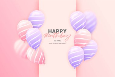Vector realistic happy birthday background