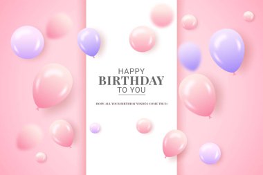 Vector realistic birthday balloons background