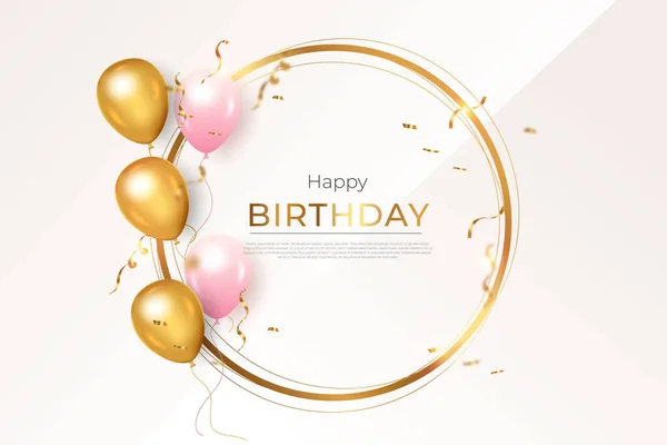 Vector realistic birthday balloons background