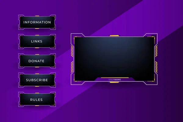 Twitch stream overlay package including facecam overlay, offline, starting soon, twitch panels