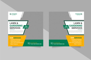 Agriculture farming services social media post banner and web banner template garden agro farm