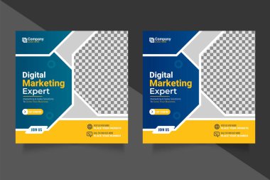 Vector creative business agency for social post