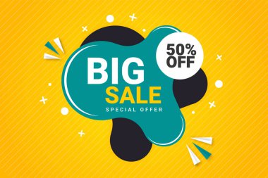 Vector flash sale discount banner promotion background