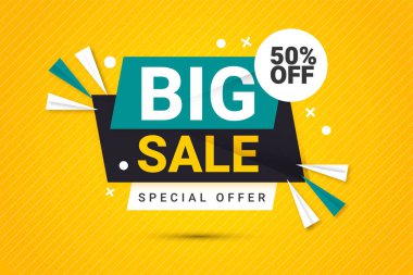 Vector flash sale discount banner promotion background