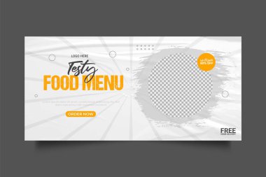 Vector burgers restaurant web landing page template