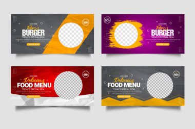 Vector template design with your good food