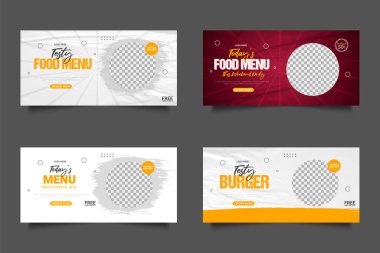 Vector template design with your good food