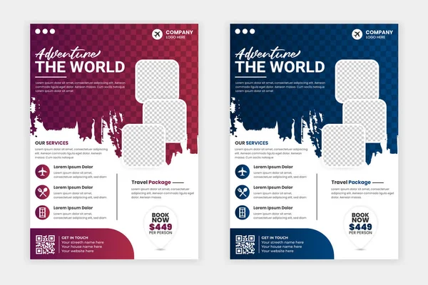Vector new modern travel agency business creative flyer template