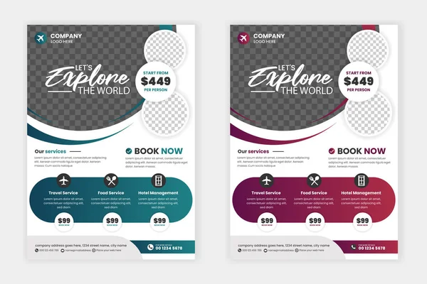 Vector new modern travel agency business creative flyer template