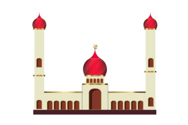 Vector islamic mosque building vintage illustration