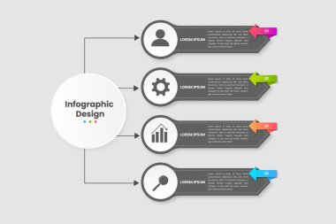  Modern düz iş tarzında bir dizi bilgi grafikleri ögesi
