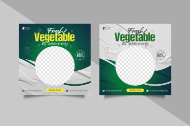 Organic food  social media post design   banner 