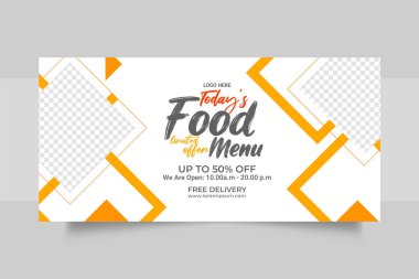 Vector web banner design with your food