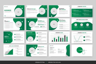 Vektör işi PowerPoint sunumu şablon tasarımı minimalist iş düzeni şablonu tasarımı sunar