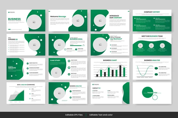 Empresa Vetores Apresentação Powerpoint Slides Modelo Design Layout Negócios Minimalista —  Vetores de Stock