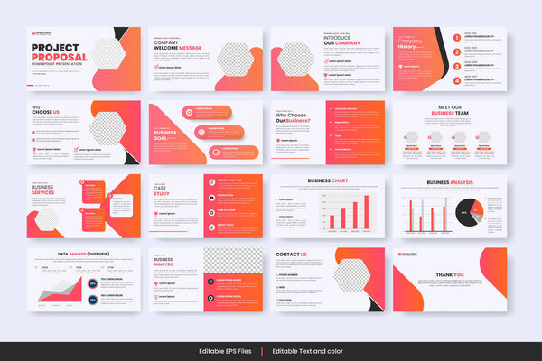 Annual report business powerpoint presentation slide template and business proposal or brochure