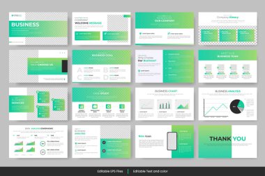 İş sunumu şablon vektörü, minimalist slayt düzeni şablon tasarımı, sarı ve koyu renk iş slaytı, İş organizasyonu için kurumsal sunum slaytı