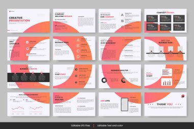 İş sunumu şablon vektörü, minimalist slayt düzeni şablon tasarımı, sarı ve koyu renk iş slaytı, İş organizasyonu için kurumsal sunum slaytı