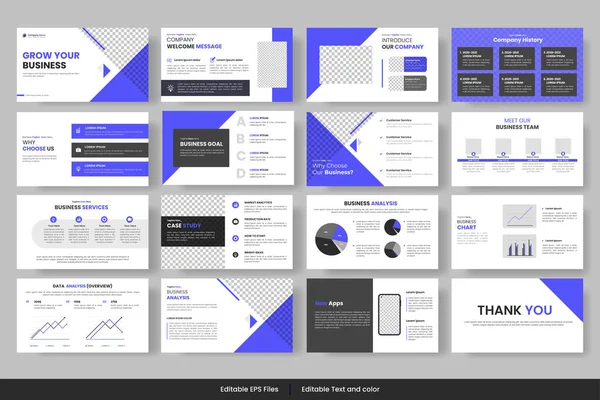Modèle Diapositives Présentation Entreprise Vecteur Modèle Minimaliste Mise Page Diapositives — Image vectorielle