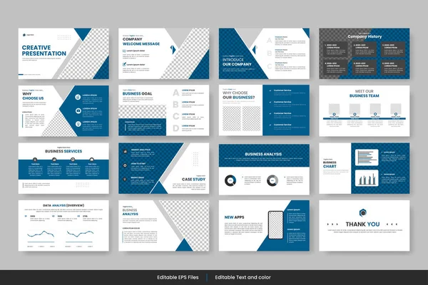 Modello Diapositive Presentazione Aziendale Modello Layout Diapositive Vettoriale Minimalista Design — Vettoriale Stock