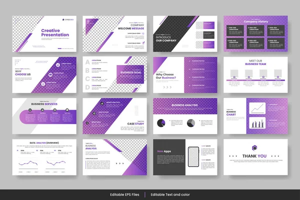 Modello Diapositive Presentazione Aziendale Modello Layout Diapositive Vettoriale Minimalista Design — Vettoriale Stock