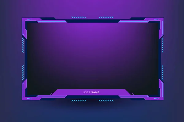 Twitch Superposition Gamer Streamer Frontière Concept — Image vectorielle