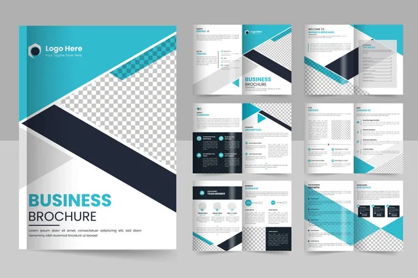 Design Layout Modelo Brochura Negócios Design Modelo Brochura Negócios Mínimo — Vetor de Stock