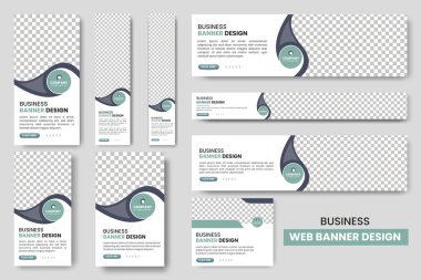 Soyut pankart tasarımı web afiş şablonu Set, Yatay başlık web afişi, web sitesi tasarımı için başlık arkaplaması, Sosyal Medya Kapağı reklam pankartı, el ilanı tasarım şablonu