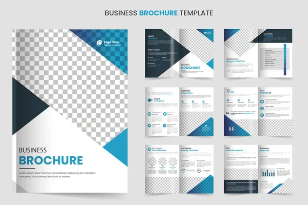 Brochure Template Layout Design Corporate Company Profile Minimal Page Brochure — Stock Vector