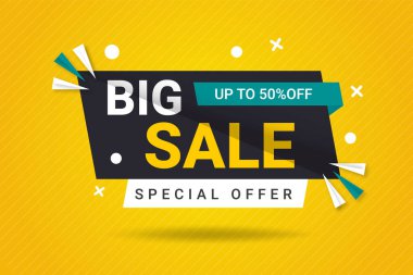 Mega indirimli afiş sarı arka planlı promosyon belirlendi