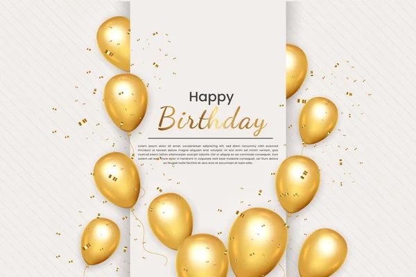 Beyaz arka planda 3D gerçekçi altın hava balonlu, metin ve ışıltılı konfetiyle mutlu yıllar.