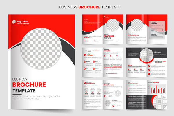 company profile brochure design, minimal multipage business brochure template design, annual report, corporate company profile, editable template layout