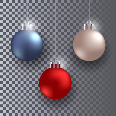 Renkli arkaplan resimli gerçekçi Noel balosu öğeleri ve Noel bayramı dilek kartı şablonu