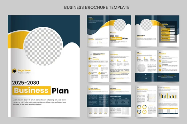 stock vector Business plan minimalist brochure template with modern concept and minimalist layout use for business profile 